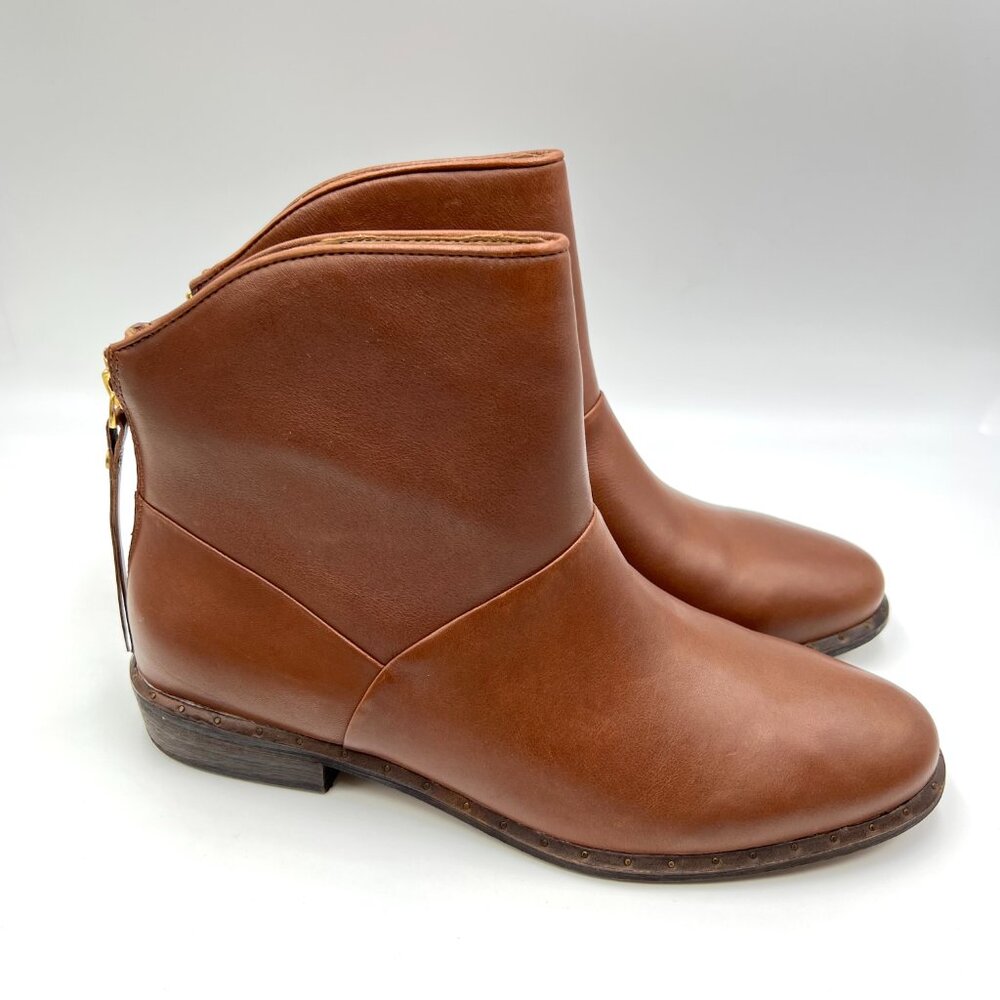 UGG Womens Size 9.5 Bruno Brown Leather‎ Ankle Boots Shoes